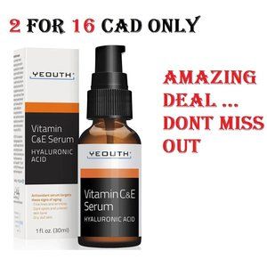 YEOUTH -  Vitamin C & E Serum with Hyaluronic Acid 1 fl oz (30 ml) - Set Of 2